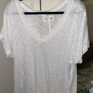 free people sheer white top
